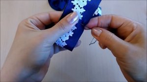 Заколки для волос из репсовых лент МК Канзаши / Hair clips from REP ribbons