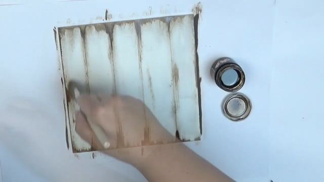 Decoupage efekt drewna bitumen i farba kredowa - DIY tutorial