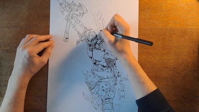 Inking with pens - Chaos Daemon prince смотреть онлайн