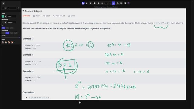 Reverse Integer - Leetcode 7 - Two Pointers - Python - Ita смотреть онлайн