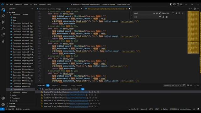 Python Debug 1 (Measurement Thingy)