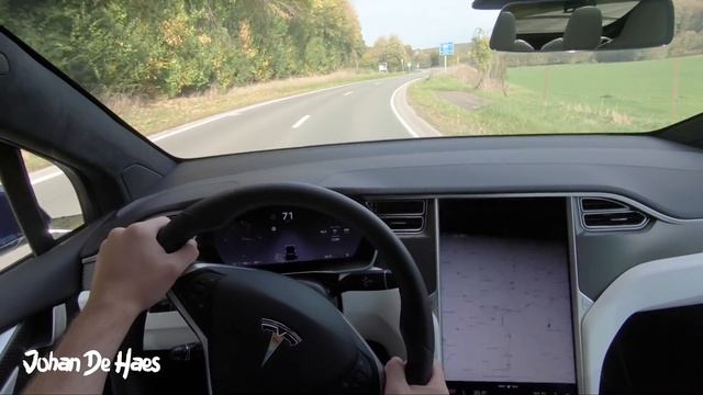 Tesla Model X P100D POV test drive (0-100 km/h in 3,1 sec) смотреть онлайн