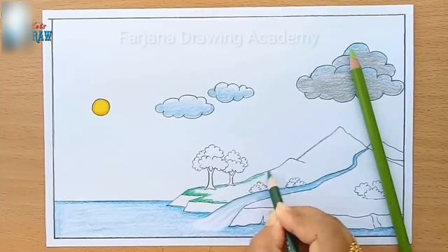 How to draw Water Cycle of a School Project смотреть онлайн