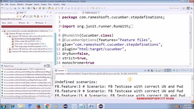 RAMESHSOFT: Cucumber how to generate Step Definitions code snippets By Ramesh Anupati смотреть онлайн