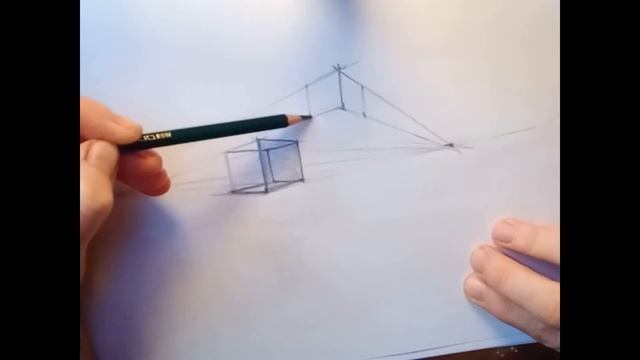 куб построение в перспективе смотреть онлайн