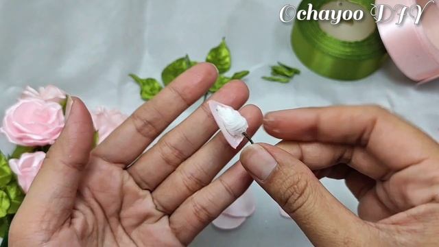 DIY Rose /how To Make Satin Ribbon Flowers Rose Easy