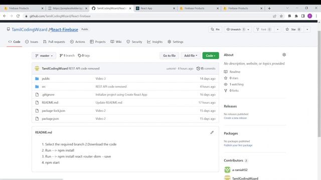 What is Firebase in Tamil ? React Base code set up | Full stack web development React and Firebase
