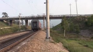 Электровоз ЭП1 204 С пригородным поездом  Заб жд