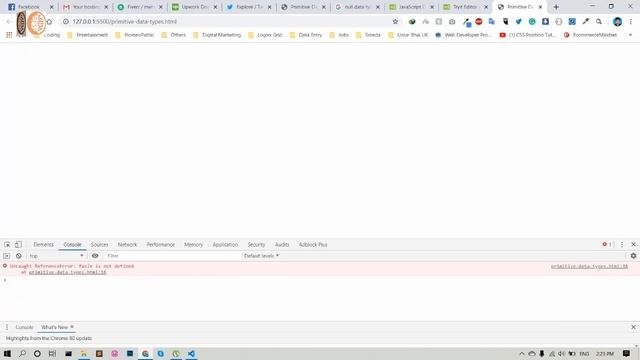 Primitive Data Types in JavaScript Complete Course Tutorials - Lec # 5