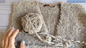 Меховая жилетка спицами "Мишка"