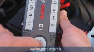 BOSCH C3 Ladegerät Test und Vorstellung am Auto - 12V Autobatterie laden kurz erklärt