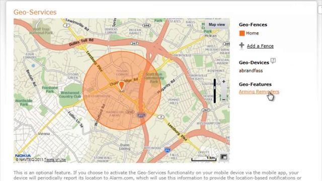 Alarm.com Geo Services page смотреть онлайн