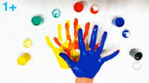 Учим цвета. Песня семья пальчиков на русском. Пальчиковые краски. Развивающее видео. Песня для дете