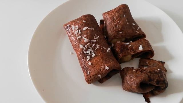 -50 кг. Субботний диет-завтрак. Шоко-блинчики с бананом смотреть онлайн