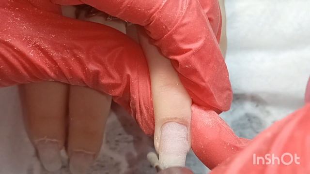 Рисованный стемпинг. Коррекция длинных ногтей