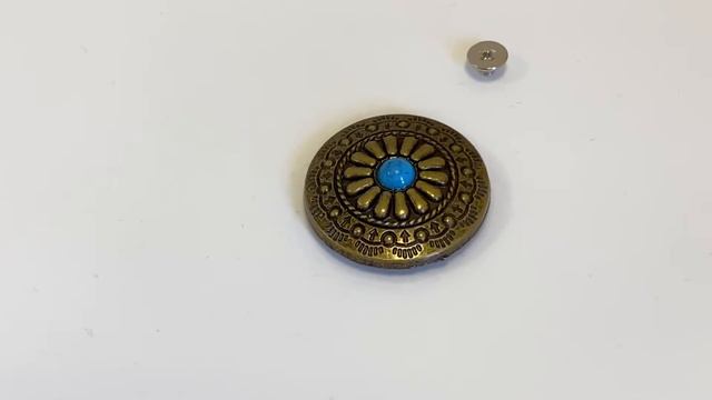 Кончо J-37/1 синий 30мм OBR (Цвет: старая латунь) смотреть онлайн