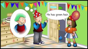 Story for learning clothes words. English for kids with teachkidsenglish.com