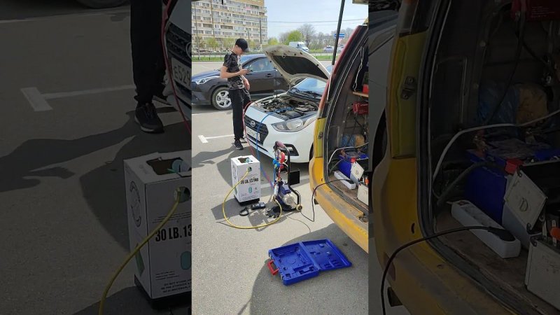 заправка кондиционера #hyundai #автоэлектрик #диагностика