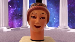 греческая ваза в форме головы