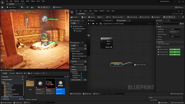 83. Setting Up Light Flicker Blueprint