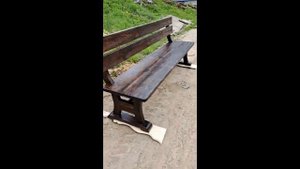 Садовая скамейка из массива сосны под старину