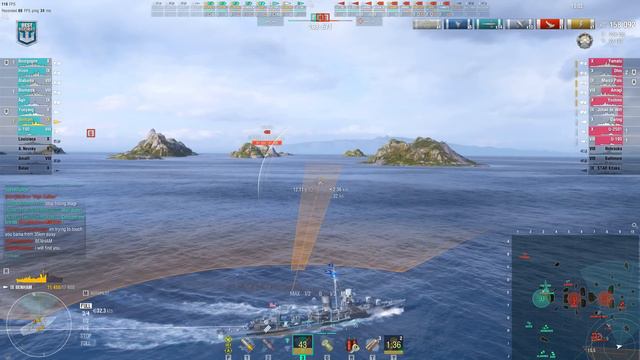 Destroyer Benham: Torpedo terror on map North - World of Warships смотреть онлайн