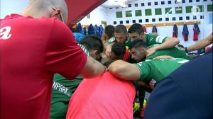 MBUZZSport sponsors CD Leganés - team huddle before LaLiga debut at RC Celta Vigo