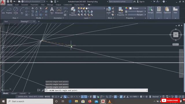 AUTOCAD  tutorials part 9 | construction line |  in telugu | by reality cad