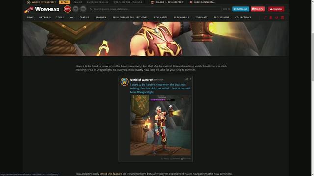 Interface-Erweiterungen: Timer für Zeppeline und Schiffe in World of Warcraft: Dragonflight смотреть онлайн