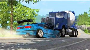BeamNG Drive - Реалистичные автомобильные аварии и погони и ДТП. Бимка.