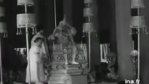 Coronation for King Norodom Soramrith and Queen Sisowath Kosomak 1956