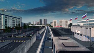 MONORAIL RIDE IN MOSCOW / Поездка на монорельсе - Москва в Cities: Skylines