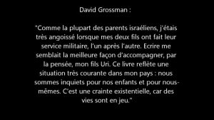 DAVID GROSSMAN - Une femme fuyant l'annonce -automne recommandation.wmv