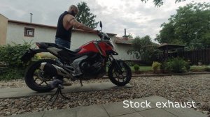 Honda NC750X коллектор LeoVince и штатный глушитель