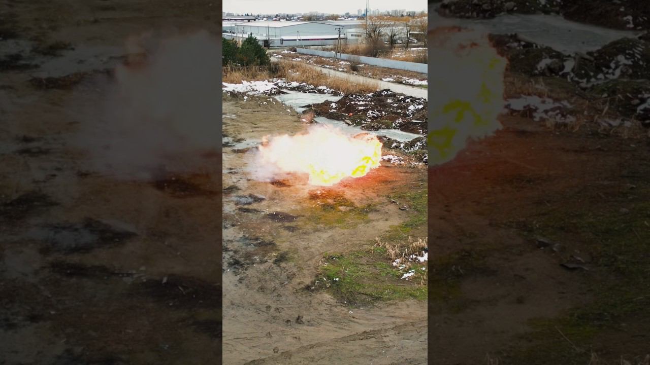 ВЗОРВАЛ 5 БАЛОНОВ ГАЗА ОДНОВРЕМЕННО ПЕТАРДОЙ БЛЭК МАМБА #blackmamba #взрыв #взрывгаза #газ #петарды