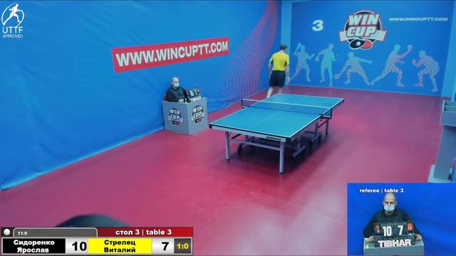 Сидоренко Ярослав 3-0 Стрелец Виталий Турнир Восток 3  WINCUP  18.12.21 Прямая Трансляция Зал3