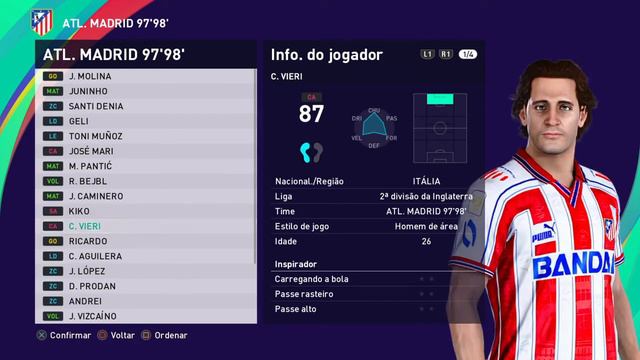 eFootball PES 2021 - ATLETICO MADRID 1997-1998 Classic Teams - Ps4/Ps5 смотреть онлайн