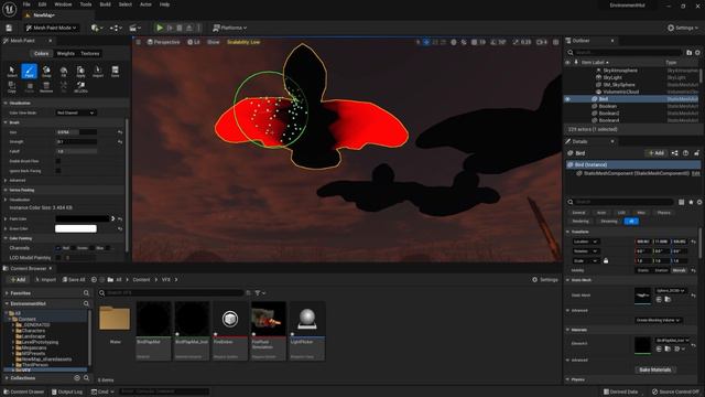 86. Vertex Painting Bird Static Mesh