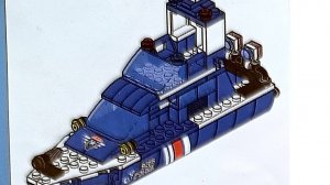 Лего.Собираем из деталей лего. КАТЕР ПОЛИЦИЯ .Лего. Схемы. Lego