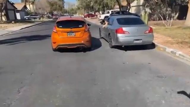 G35 gets destroyed by fiesta ST in rev battle