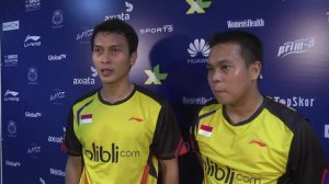 281114 AXIATA CUP 2014 PRE MATCH INTERVIEW MUHAMMAD AHSAN & MARKIS KIDO