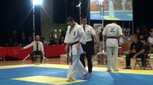 British Karate Kyokushinkai 8th Cup of Europe Dmitrii Rodichkin v Eric Fangkham