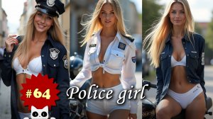 Police girl. AI Lookbook girl 4K. Cute 19 y. o. girl. №64 #policegirl #panties #skirts #policewoman