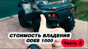 Квадроцикл Odes 1000 Стоимость владения @kvadrotech Часть 3