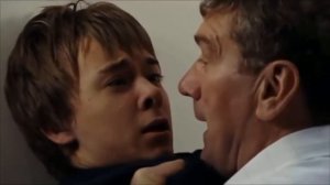 Coronation Street - Phil Nail Grabs David Platt Against the Wall (6th January 2006)