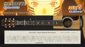 Silhoute (Naruto Shippuden) ~ Fingerstyle cover with guitar tab Arr. by Steve Hansen