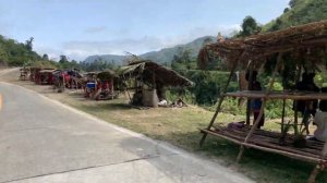 POV 4K , Beautiful road in mountains. Trip  in Luzon, Philippines