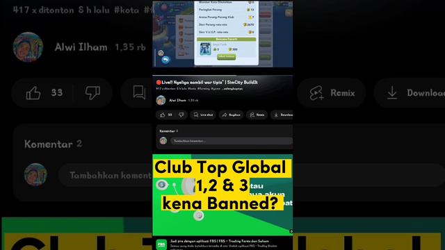 Top Global Club di Banned #simcity #clubwars #topglobal