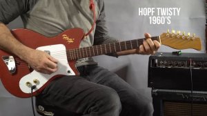 Hopf Twisty 1960s Solid body Guitar Made In Germany