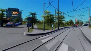 Cities: Skylines - First Person Ride - Tram Line 1